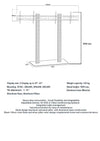 Modular TV Cart Dual Horizontal Modal UPT4