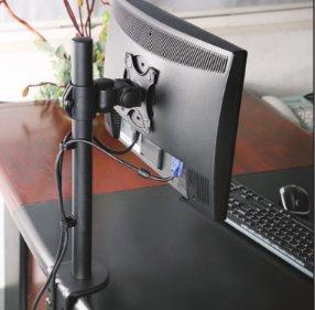 single monitor adjustable tilt desk mount for screen