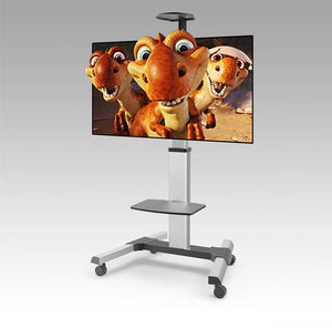 Mobile TV Cart Rooling TV Stand with Wheels for 32 to 70 Inch LCD LED OLED Plasma Flat Panel Screens up to 154lbs, (L01)
