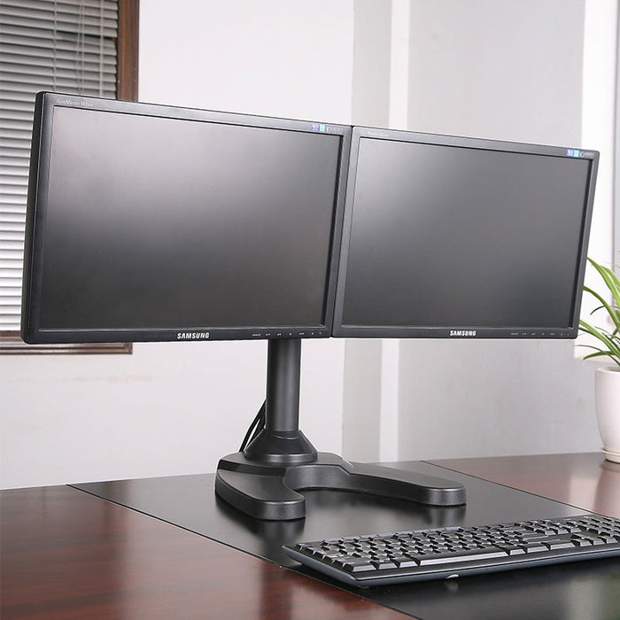 RIFE 2MSFHW Dual Monitor Stand for Desk – Freestanding