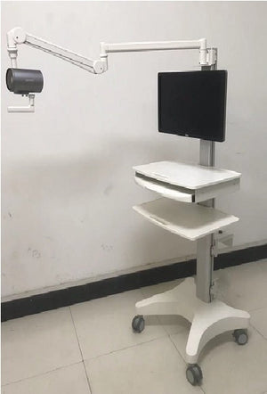 Dental Computer Cart with Camera Holder Arm and Keyboard Tray (H1-P)