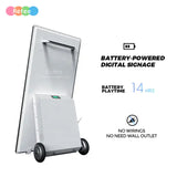 Portable Movable LCD Screen Digital Signage Battery Powered