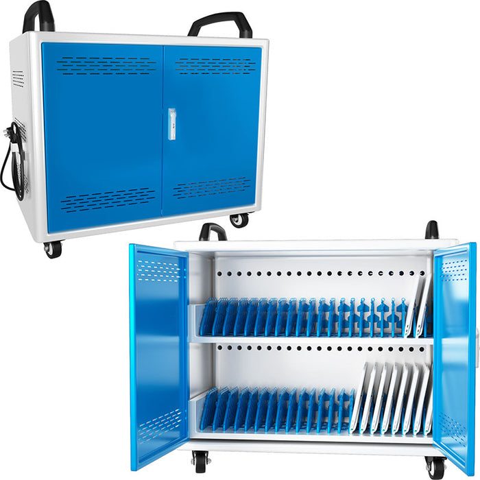 40-Device Economy Laptop & Tablet Charging Cart with Programmable Timer (R-LAB40T)