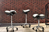 Ergonomic Adjustable Rolling Active Chair, Saddle Seat and AngleAdjustment, Black (R4008)
