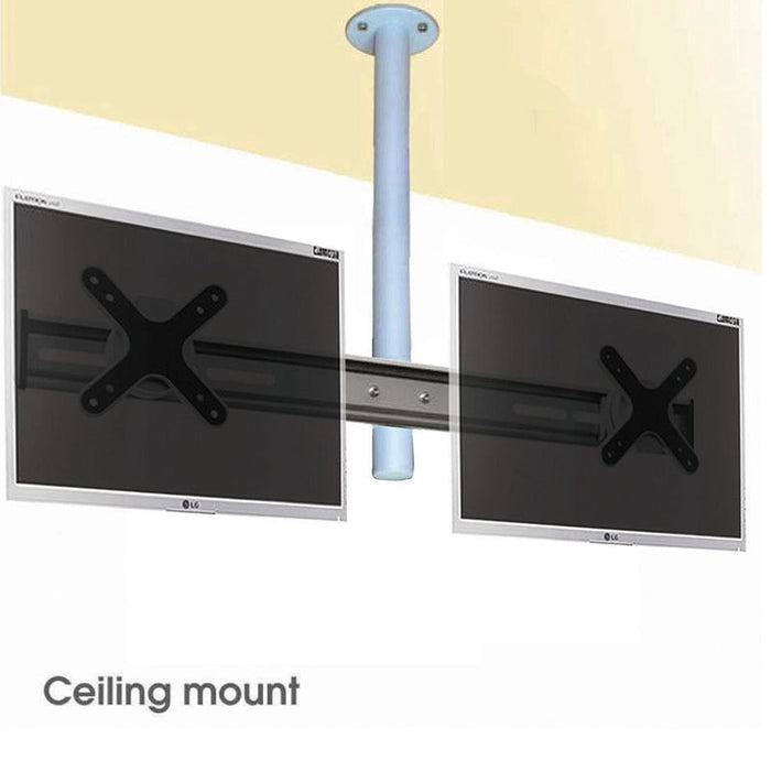 Adjustable Dual Monitor Ceiling Mount (CM-SD) | 360° Rotation, 1000mm Pole