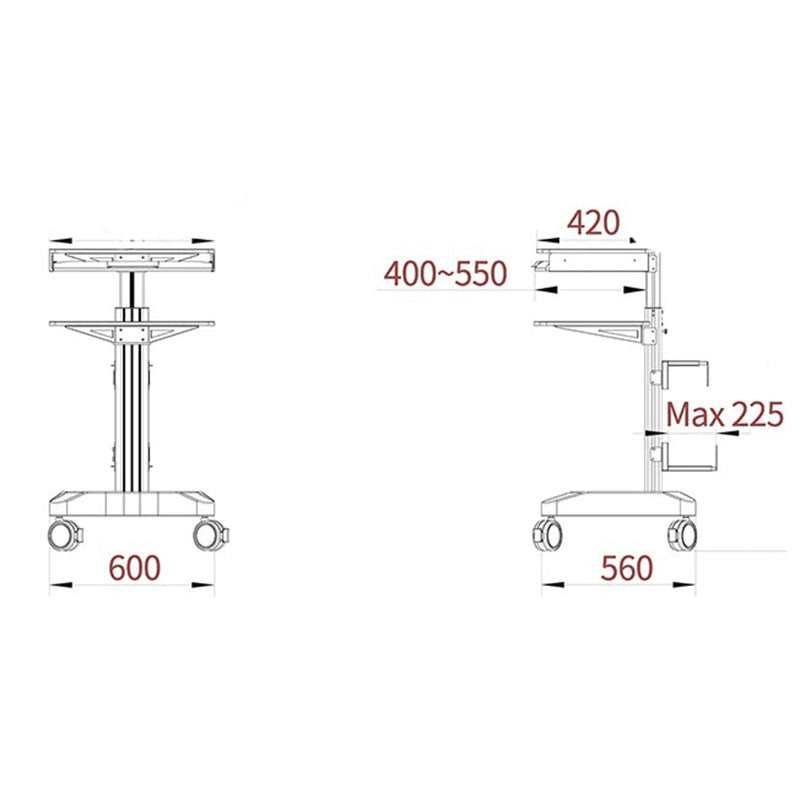Medical laptop Cart I Healthcare laptop Trolley