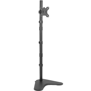Free-Standing Extra Tall Single LCD Computer Monitor Adjustable Desk Stand for 1 Screen up to 27 inch, Supports Weight up to 10 kgs, 5 Years Warranty, Black (EF001L)