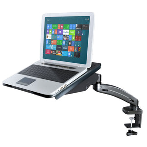 Full Motion Swivel Laptop Desk Stand with Gas Spring Arm - Height Adjustable Notebook Riser (NAG)
