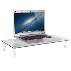 Glass Ergonomic Tabletop Riser/Desktop Stand for Computer Monitor, LCD LED TV, Monitor, Laptop/Notebook, (RG001)
