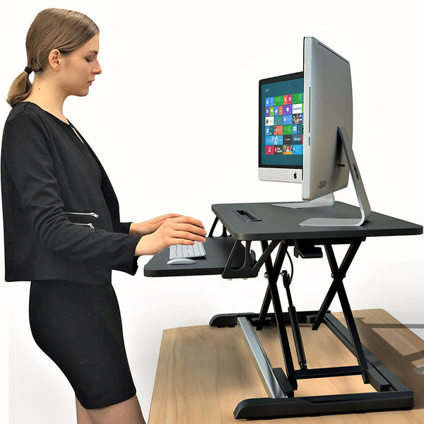 Instant Standing Desk Sit-Stand Desk Converter for Laptop, 1 or 2 Desk -  Rife Technologies