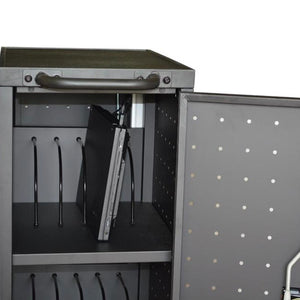 All Steel Mobile Charging locker for 12 Laptops/Chromebooks, Black (RLP 12)