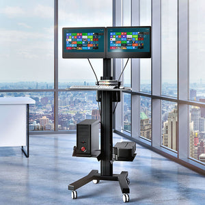 Dual Computer Mobile Cart (MCT09-b)