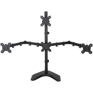 Freestanding Desk Stand for Quad Monitors EF004T 3 x 1 Array, 5 Years Warranty (EF004T)