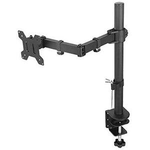 Single Monitor Desk Mount Arm Fully Adjustable Stand Fits up to 27-inch LCD LED Screen, 5 Years Warranty (EC1)