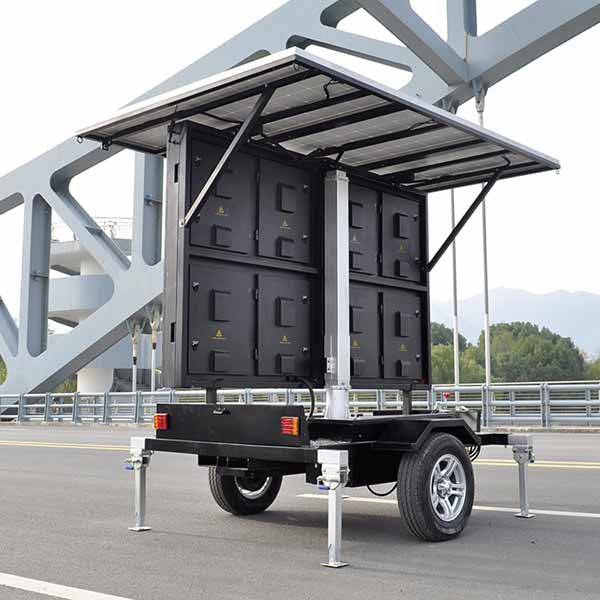 4㎡ Energy saving led screen solar trailer for 24/7 Operation