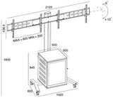 Tv Floor Stand (with Lockable Cabinet) (TMC02 )- 5