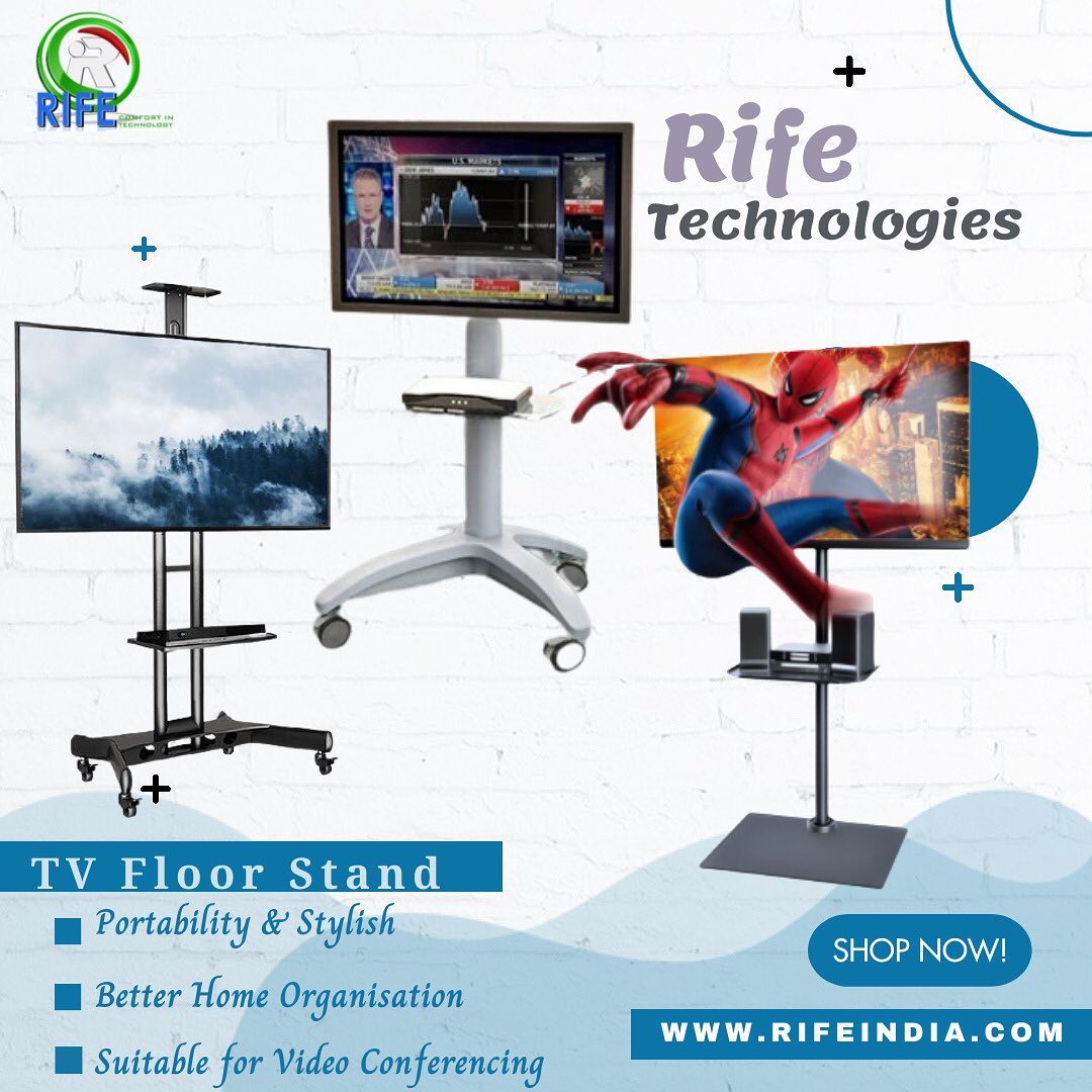 TV Floor Stand, Video Conferencing Setup