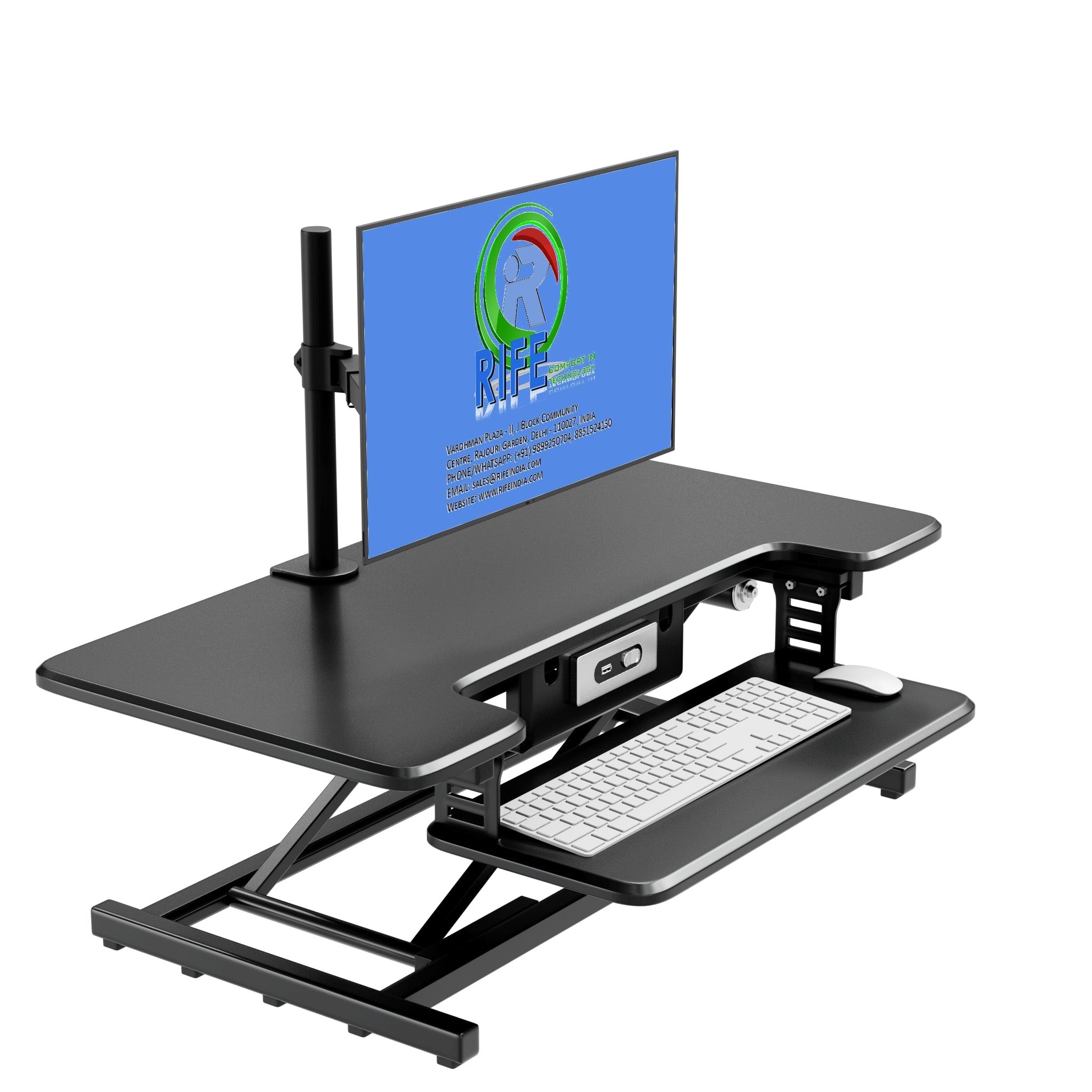 Electric Desk Converter with Single Monitor Arm: A Smarter Workstation Upgrade for Indian Workspaces