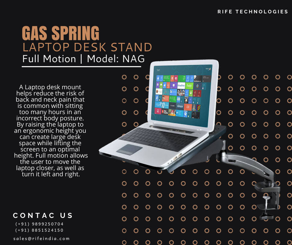 FULL MOTION SWIVEL LAPTOP DESK STAND