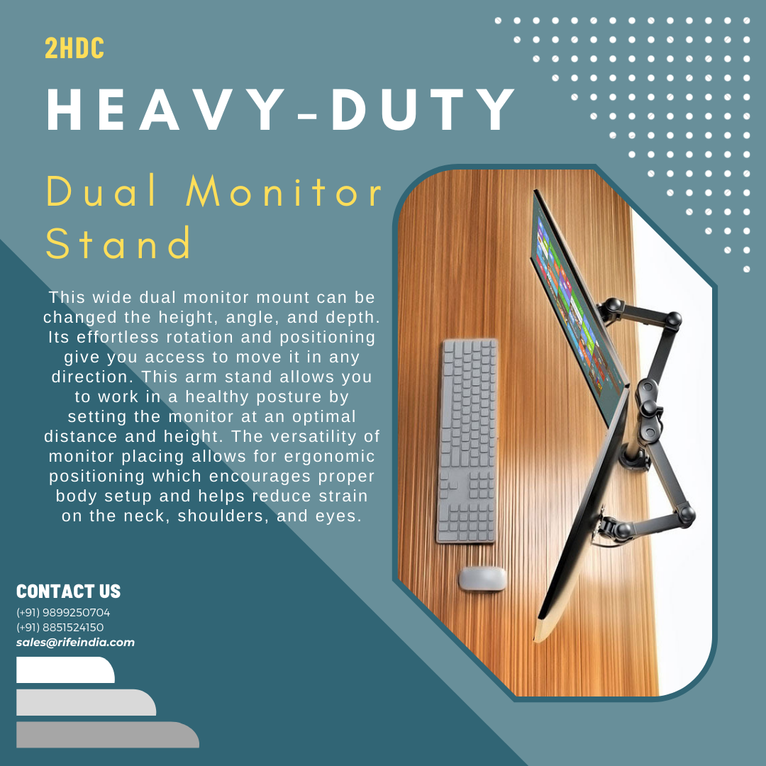 ERGONOMIC DUAL MONITOR STAND