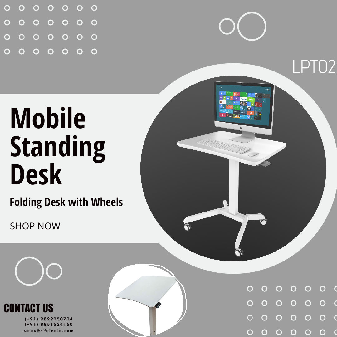 MOBILE STANDING LAPTOP DESK WORKSTATION