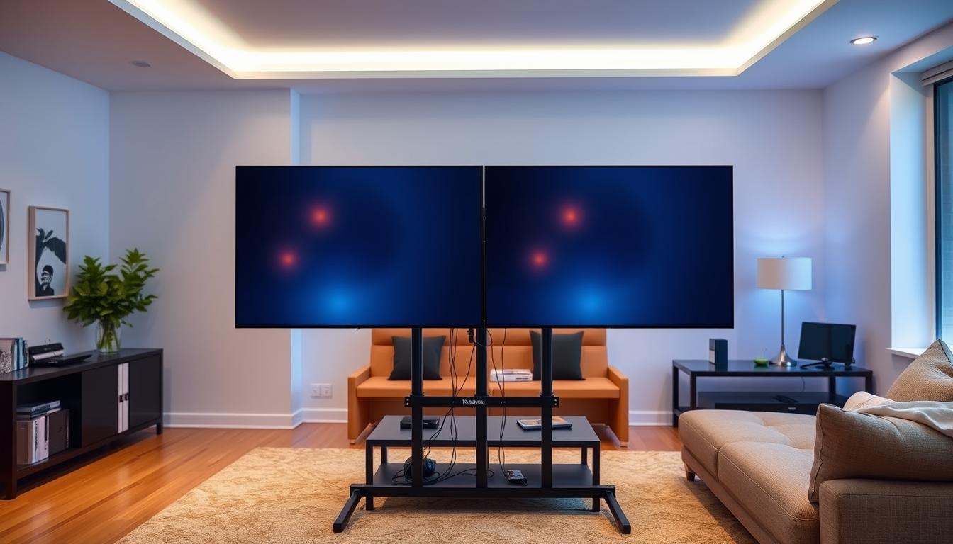 Sturdy 2x2 Video Wall Display Stand for Homes & Offices