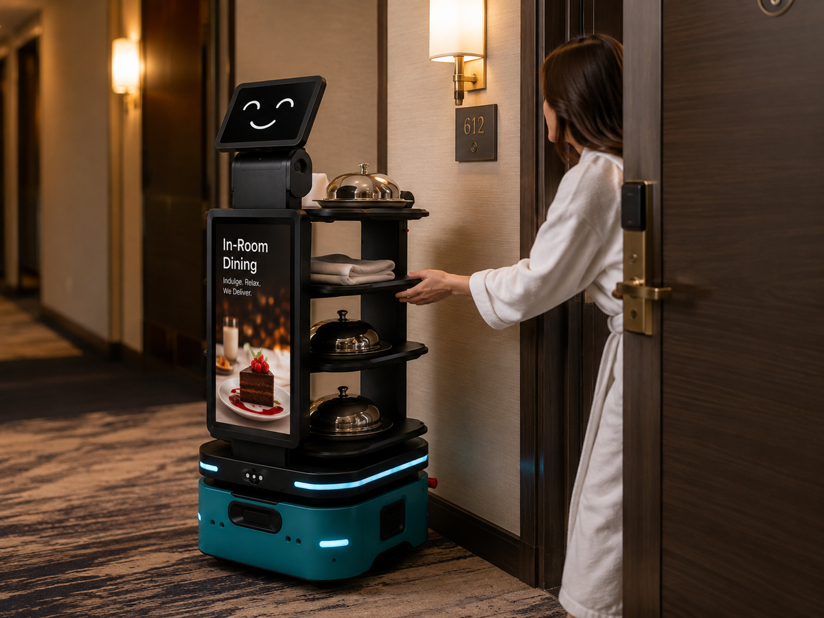 Food delivery robot for restaurants