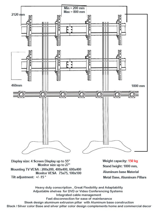 Modular TV & Monitor Display stands 3