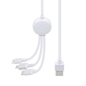 USB A to Type C & Lightning & Micro-USB cables (RF-A2CLM)