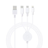 USB A to Type C & Lightning & Micro-USB cables (RF-A2CLM)