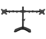 Dual Monitor Stand, Free Standing Height Adjustable Two Arm Monitor Mount for Two 13 to 30 inch LCD Screens with Swivel and Tilt, 5 Years Warranty - EF002