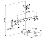 Triple Monitor Stand - Free Standing (3MS-F)