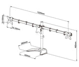 Desktop Triple LCD Monitor Three LCD Arm Monitor Mount Stand Adjustable 3 Screens Fit for 13"-27" Max Support, 5 Years Warranty (EF003)