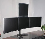 Freestanding Desk Stand for Quad Monitors EF004T 3 x 1 Array, 5 Years Warranty (EF004T)