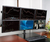 Hex Monitor Stand Desk Mount for 6 Screens, Fully Adjustable, 24 inch Screen, VESA 75x75 and 100x100, 10 KG per Monitor Weight Limit, 5 Years Warranty, 6MS-CT