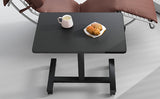Portable Rolling Laptop Table Stylish & Spacious Minimalist Standing Table & Laptop Portable Desk with Pneumatic Lifting for Multi-Purpose Use, Black, (LPT06)