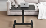 Portable Rolling Laptop Table Stylish & Spacious Minimalist Standing Table & Laptop Portable Desk with Pneumatic Lifting for Multi-Purpose Use, Black, (LPT06)