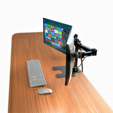 Freestanding Dual Monitor Mount, Fully Articulating Heavy-Duty Broad Arms, Compatible for Two Screens up to 32 inches with Standards 75 * 75mm and 100 * 100mm VESA Holes, 5 Years Warranty, Black (2HDF)