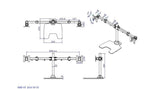 Freestanding Dual Monitor Mount, Fully Articulating Heavy-Duty Broad Arms, Compatible for Two Screens up to 32 inches with Standards 75 * 75mm and 100 * 100mm VESA Holes, 5 Years Warranty, Black (2HDF)