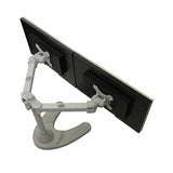 Dual Monitor Stand - Freestanding & Horizontal, 5 Years Warranty, Silver (2MSFHS)