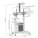 Steel Height-Adjustable TV Carts (TMC-L)
