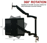Dual Arm Monitor & Laptop Mount - Heitgh and Angle Adjustment, 18" Pole, 5 Years Warranty (NA-G DC)