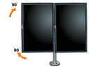 RIFE 2MSFTH dual monitor stand, product view 3