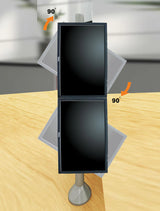 RIFE 2MSFTV vertical dual monitor stand, product view 2