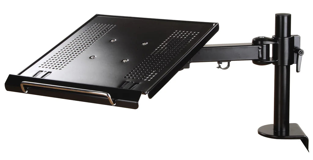 Fully Adjustable Extension with C-Clamp Single Laptop Notebook Desk Mount Stand, Black (RCLAPTOP)