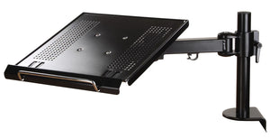 Fully Adjustable Extension with C-Clamp Single Laptop Notebook Desk Mount Stand, Black (RCLAPTOP)