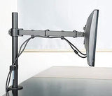 Single Monitor Desk Mount Arm Fully Adjustable Stand Fits up to 27-inch LCD LED Screen, 5 Years Warranty (EC1)