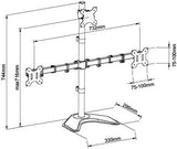 Triple LCD LED Computer Monitor Desk Stand, 5 Years Warranty (EF003T)