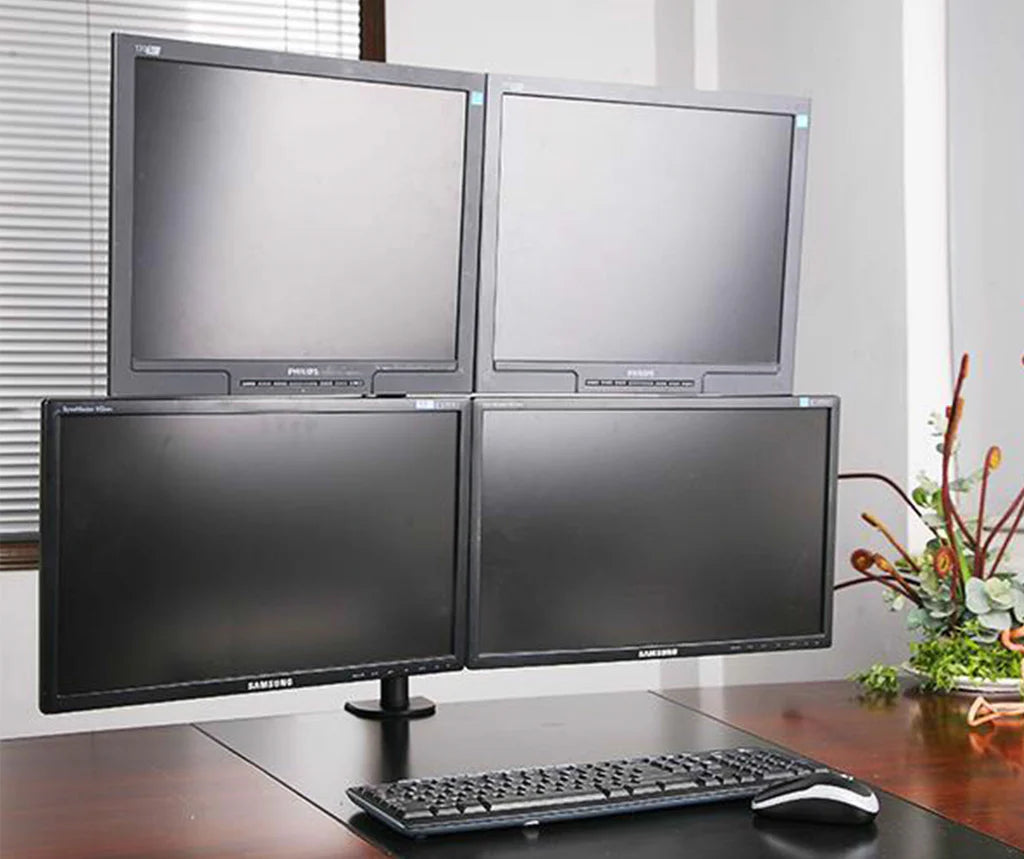 Four CLAMP Monitor Arm 4MS-CTB, 5 Years Warranty