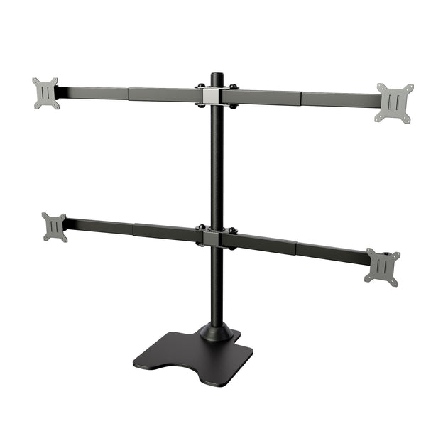 RIFE 4MS38-A Four-monitor Ultrawide Stand – Freestanding, Heavy Duty